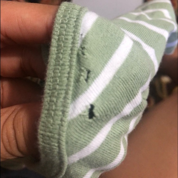 Carters baby Onsie green striped - Picture 2 of 5